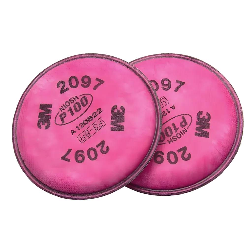 Filtro para partículas P100 ozono y vapores orgánicos 3M(TM), protección respiratoria, modelo 2097 C/2 PIEZAS